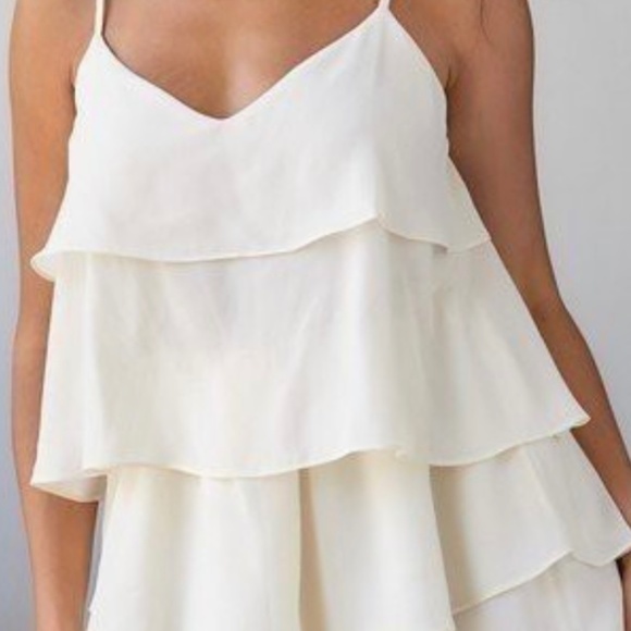 TIERED RUFFLE SPAGETTI STRAP ROMPER - Picture 2 of 9